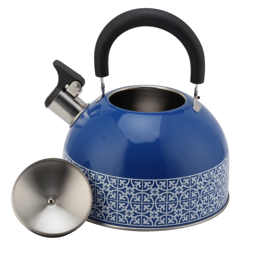 Patterned Stainless Steel Tea Kettle With Whistling Sound — 6