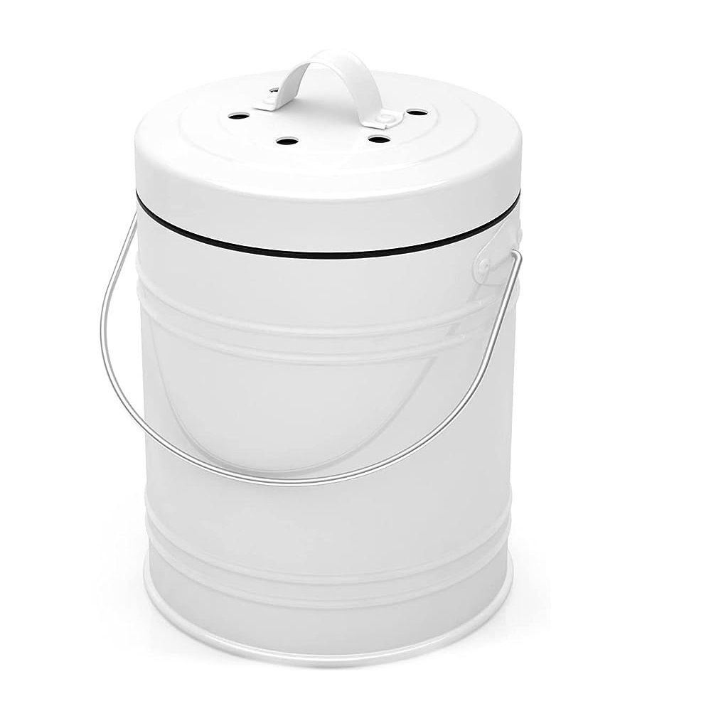 Indoor Multi-Color 0.8 Gallon Stainless Steel Compost Pail — product information