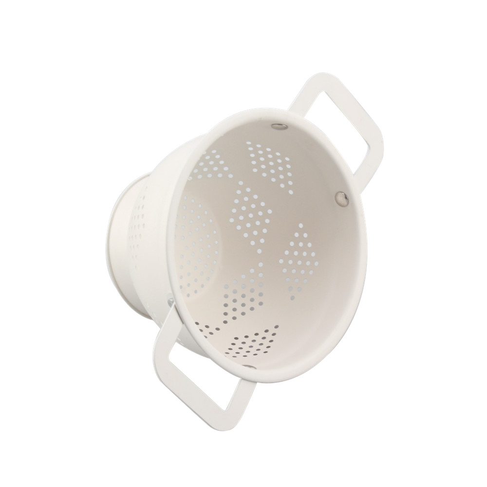 Morden Design White Stainless Steel Colander — product information