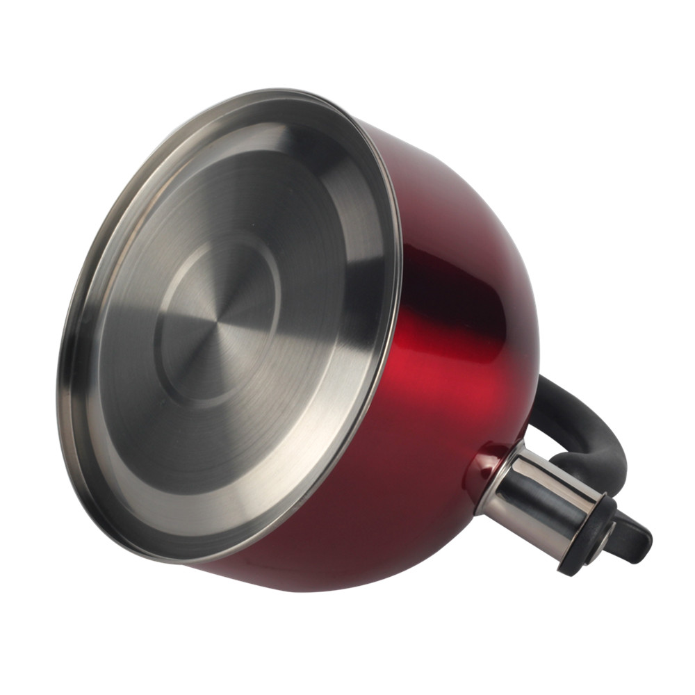 S/S Whistling Tea Kettle Red — 5