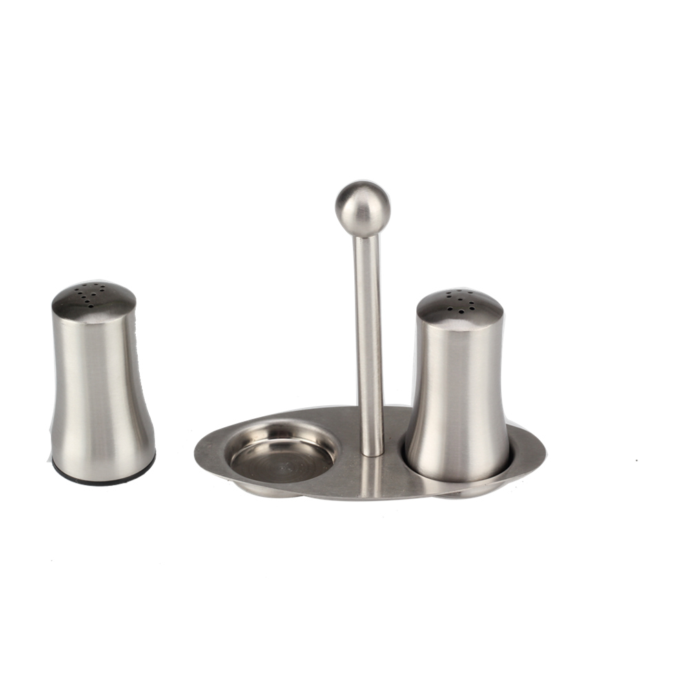 2 Pcs Salt Pepper Shakers Set, Salt Dispenser With Holder — 2
