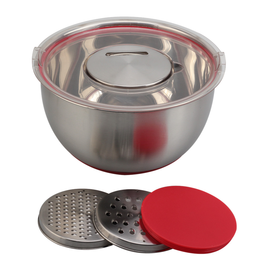 Silicone Base Mixing Bowl With 3pcs Graters — 3