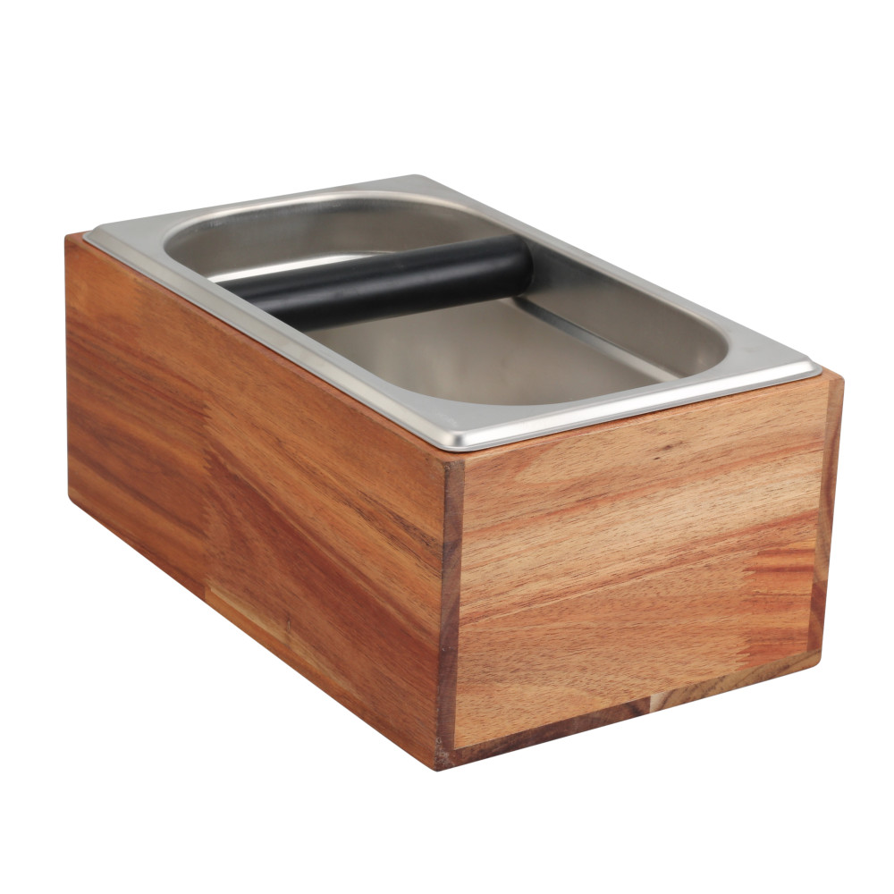 Coffee Knock Box With Silicone Bar for Knocking Filter Grinds — product information