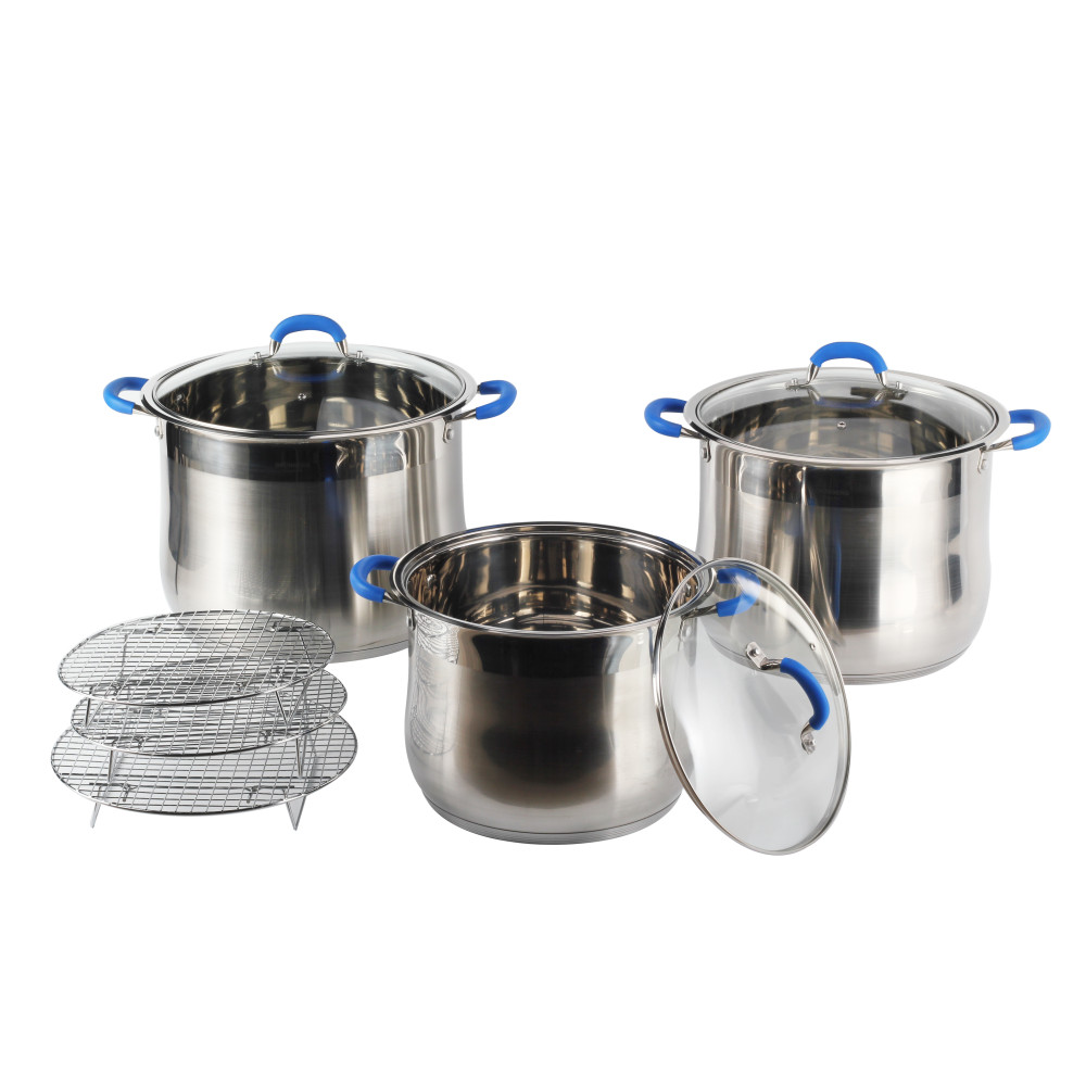 Stainless Stock Pot With Silicone Handle — product information