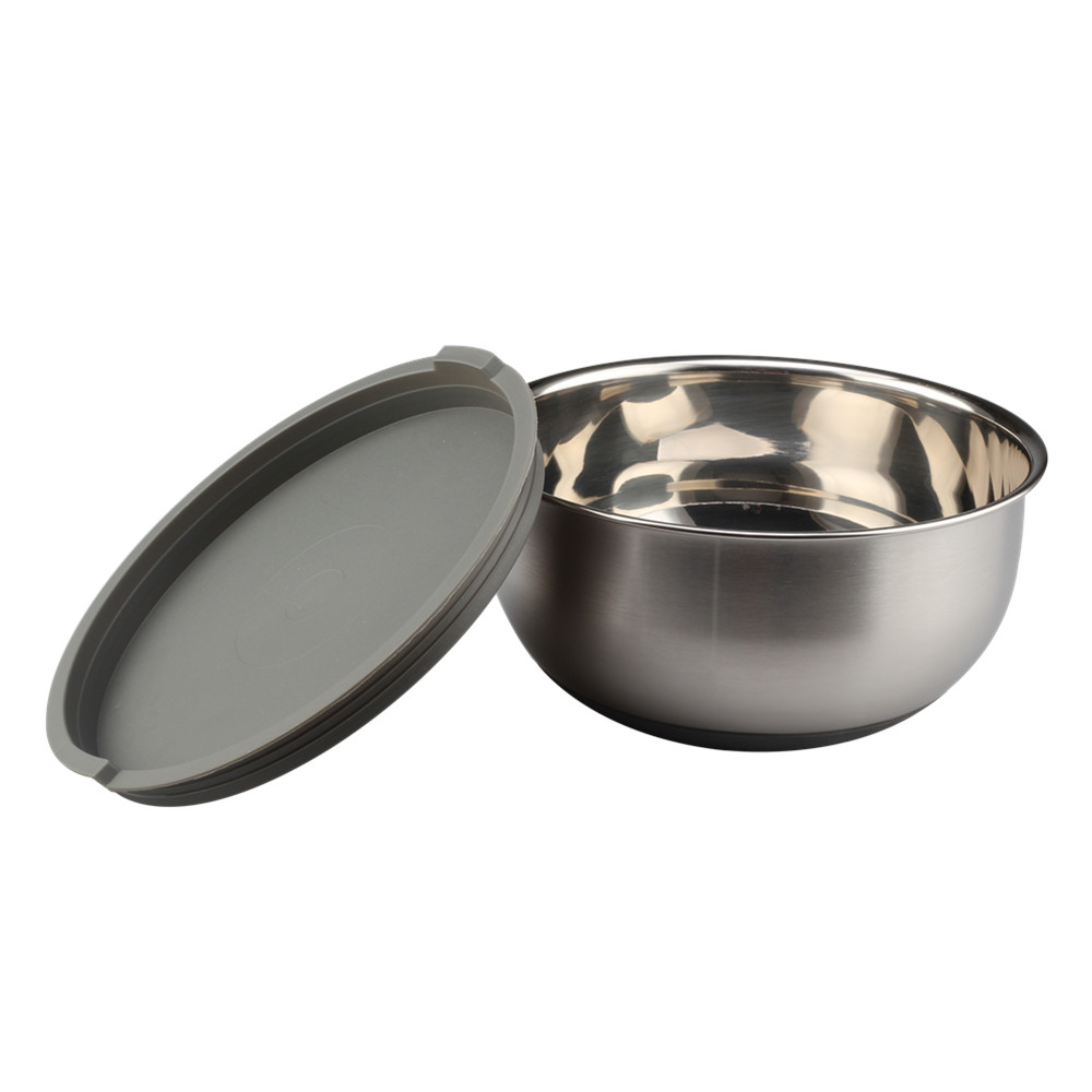 Set Of 3 Non Slip Silicone Bottom Metal Nesting Bowls — 5