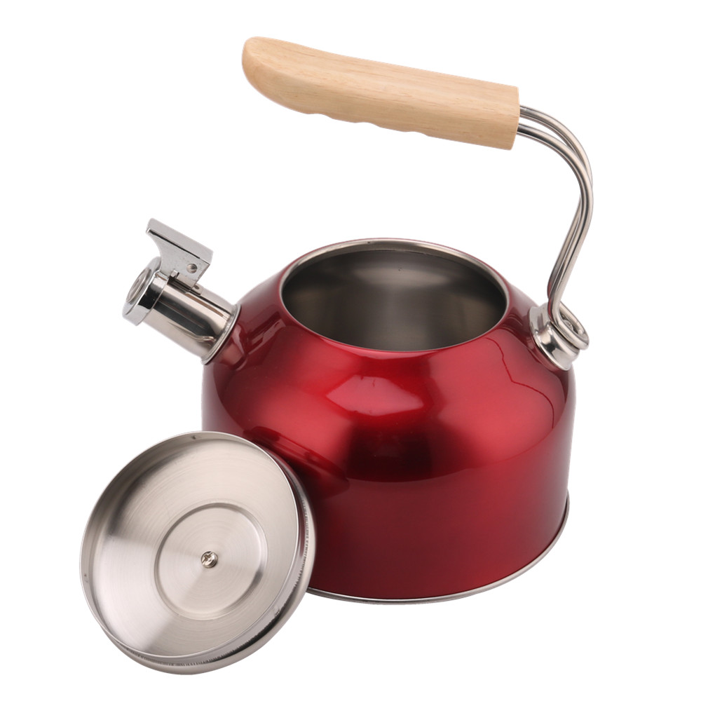Wooden Handle-Stainless Steel Whistling Tea Kettle-Kettle With Flute — product information
