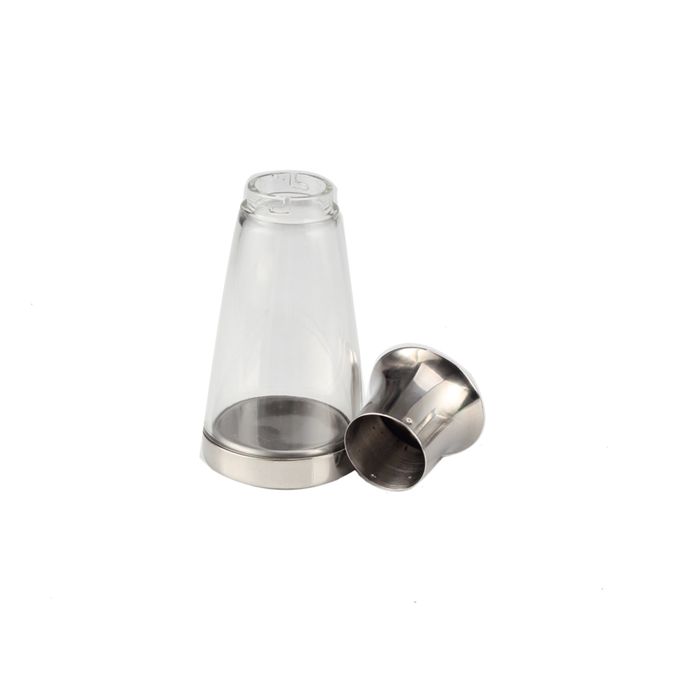 2pcs Salt And Pepper Mill, Manual Salt And Pepper Mill in Glass And Stainless Steel — 4