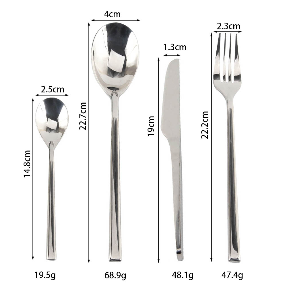 Tableware Include Forks Spoons Knives for Home Restaurant, Beaded Handle, Dishwasher Safe — 9