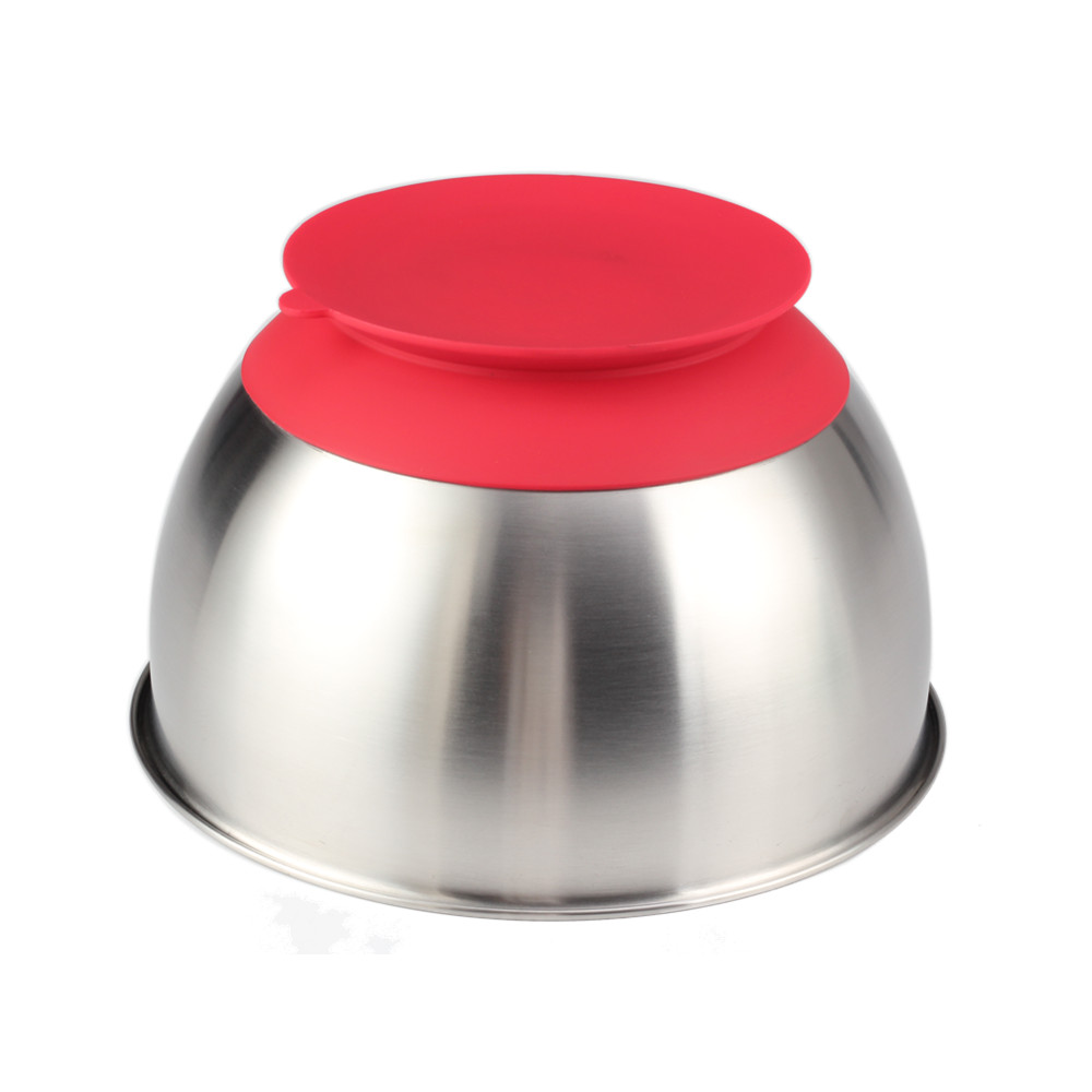 Stainless Steel Mixing Bowl With Suction Cup Silicone Bottom — 3