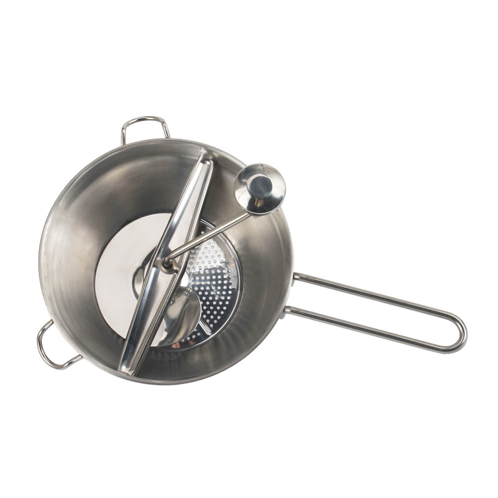 Stainless Steel Strainer With Different Sieve Inserts, Vegetable Mill — 4