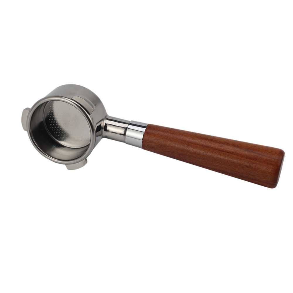 Stainless Steel Portafilter With Solid Wood Handle — 5