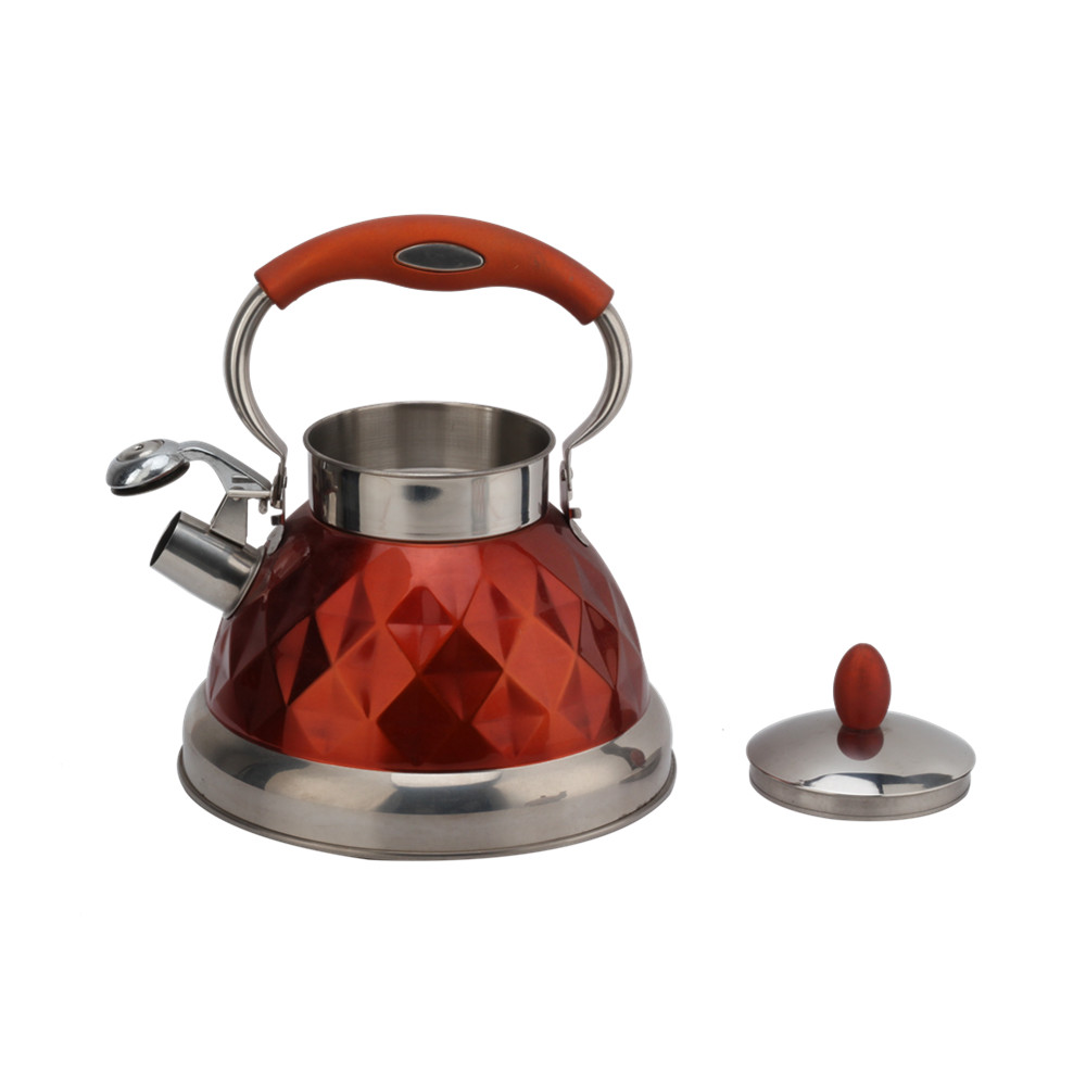 Impressive Whistling Kettle-Stainless Steel-Red — 7