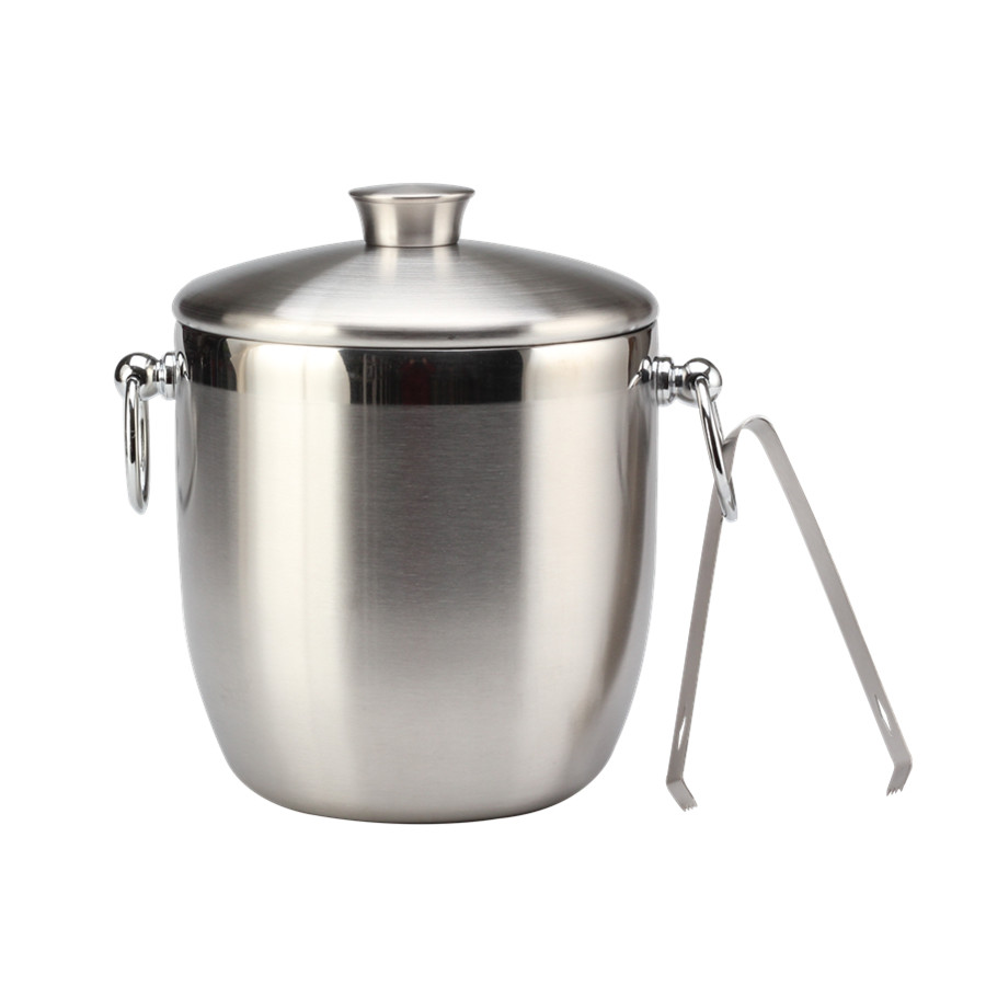 3L Ice Cube Container, Double Wall, Stainless Steel Ice Bucket With Lid — product information