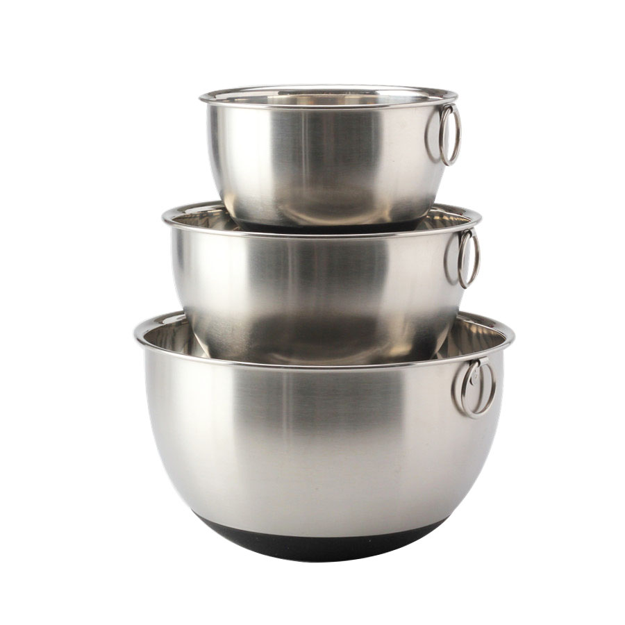Stainless Steel Salad Bowl With 3 Different Grater (Only 5QT Has Grater) — 5