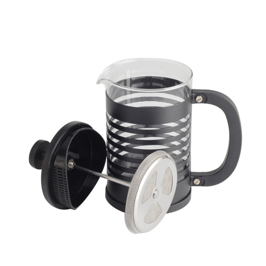 Stainless Steel Plunger System Heat Resistant Glass Coffee Press — 2