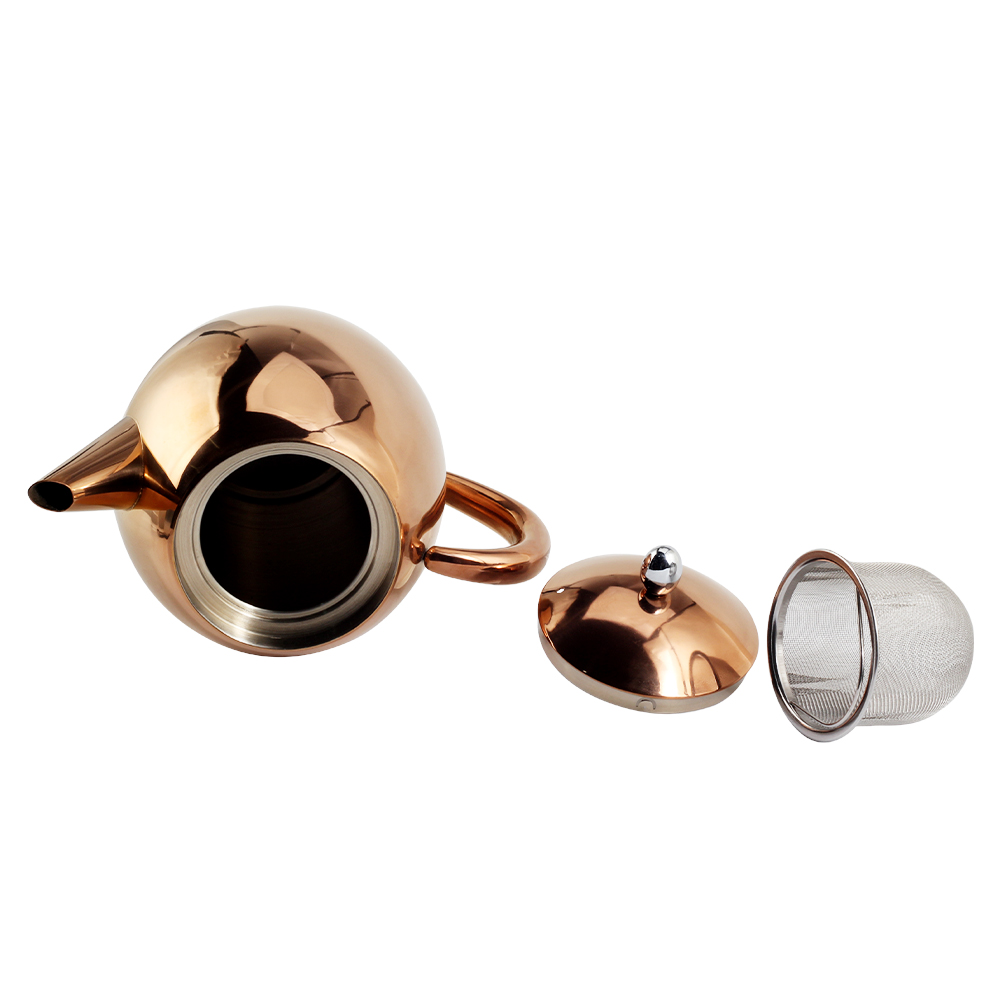 Double Walled Stainless Steel Teapot Coffee Pot — 4