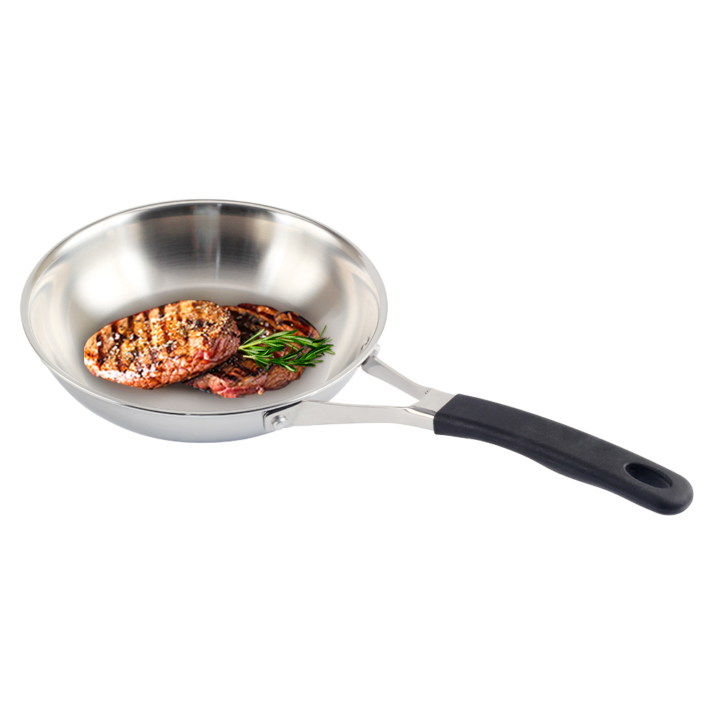 Triply Stainless Steel Frying Pan With Silicone Handle — 5