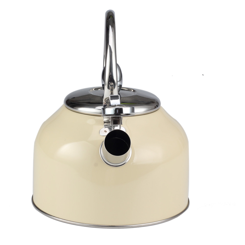 Stainless Steel Whistling Tea Kettle for Kitchen Camping Picnic Beige — 2
