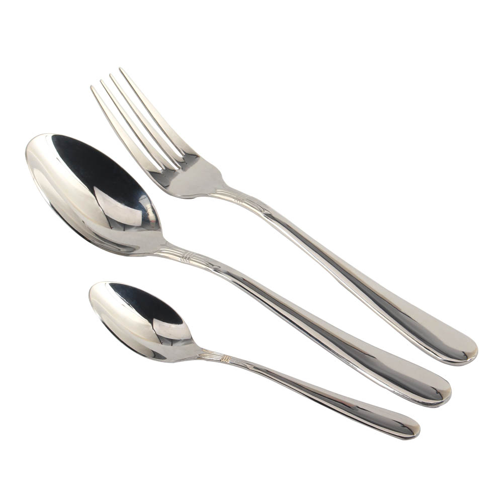 Stainless Steel Mirror Polished Tableware Set for Home Kitchen Restaurant Party,Spoon& fork — 6