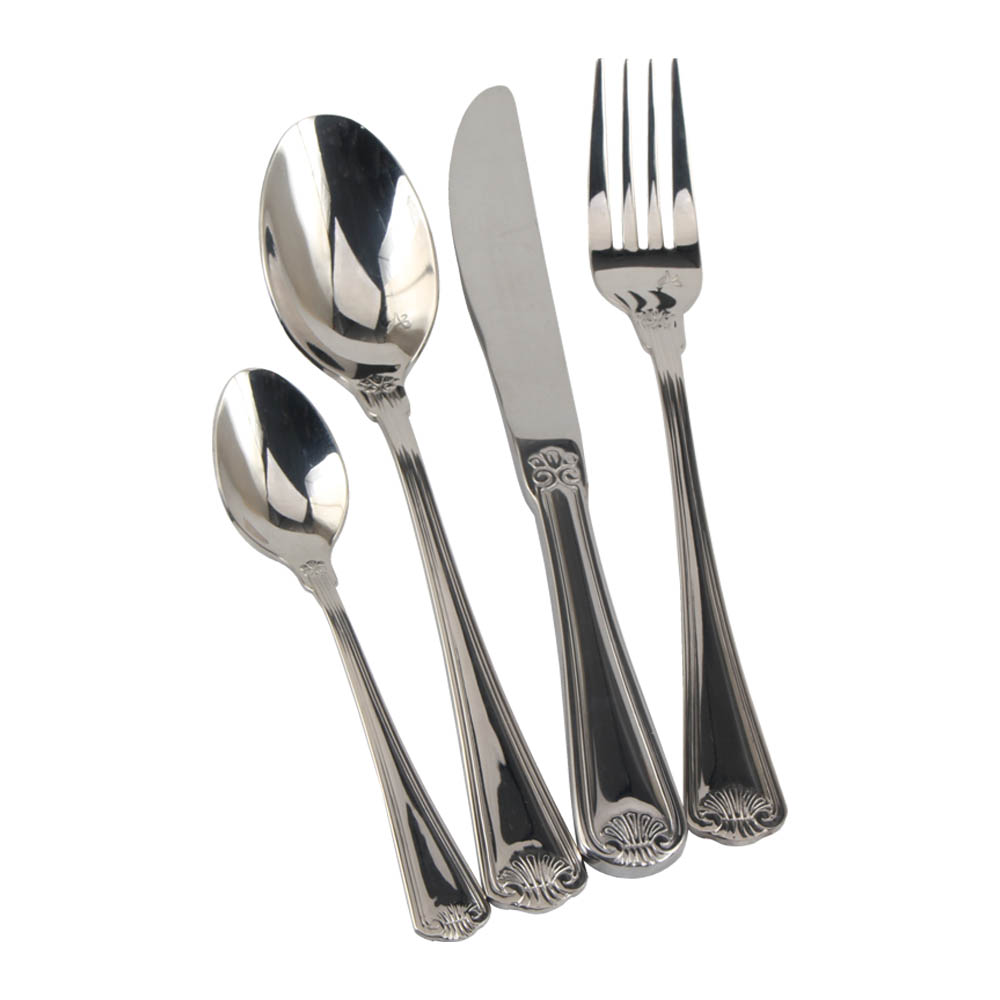 18/10 Stainless Steel, Silverware Set with Serving Utensils — 6