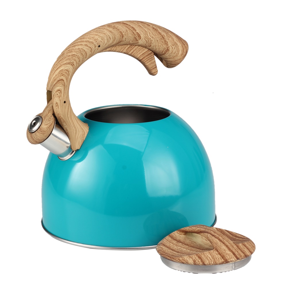 Whistling Kettle With Wood Handle - Kettle Induction Whistling Kettle Made Of Stainless Steel — 5