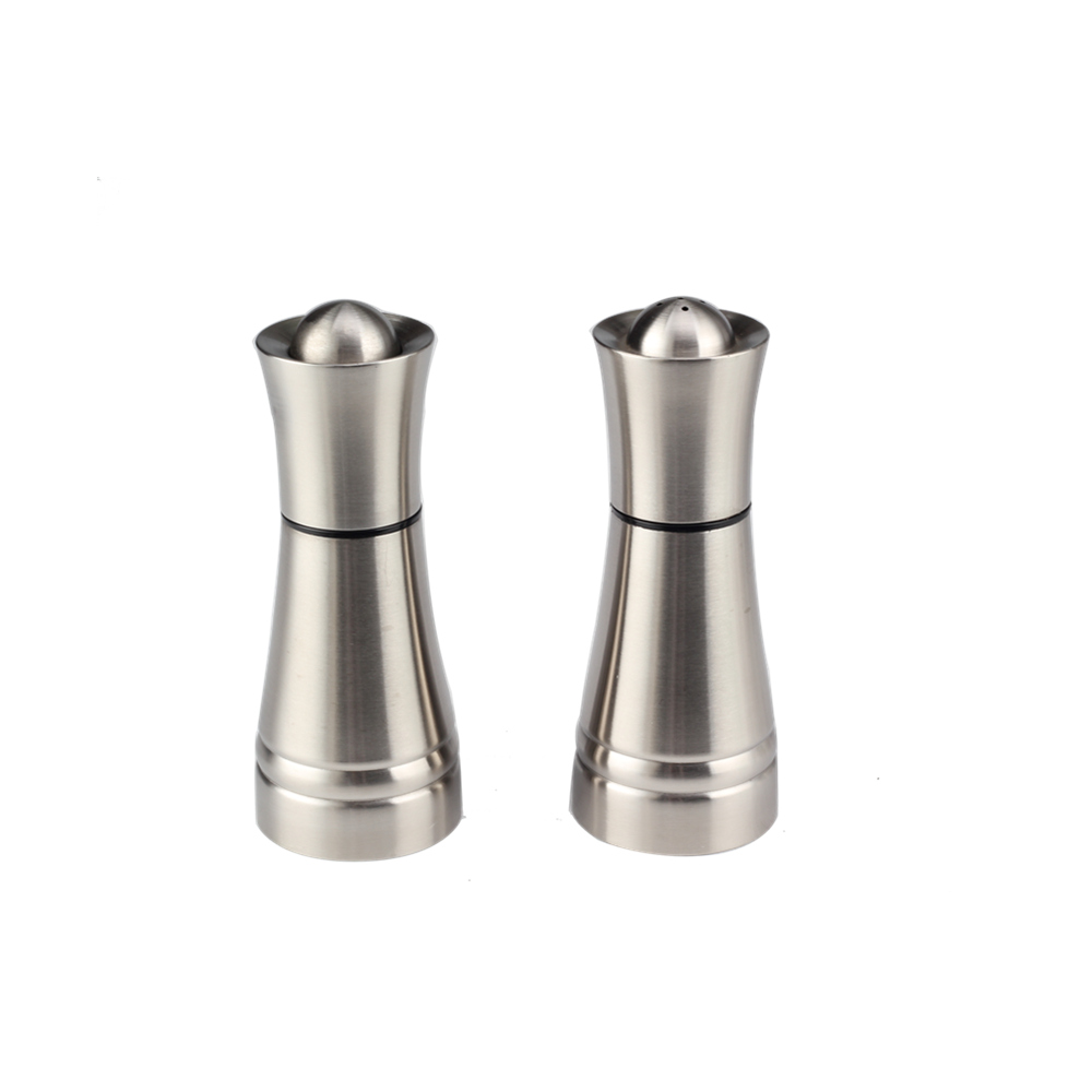 2pcs Refillable Glass Salt Pot And Pepper Shaker — 2
