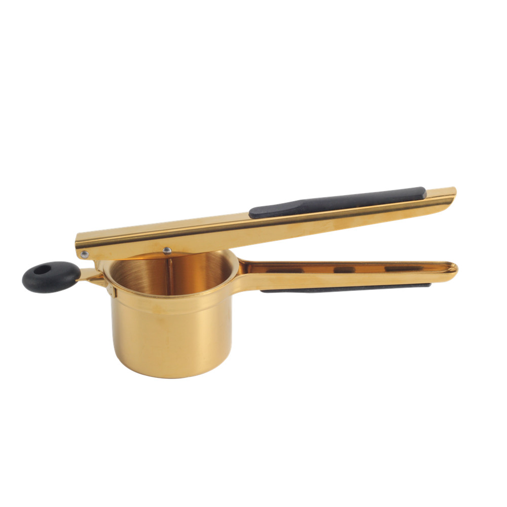 Potato Ricer Made Of Stainless Steel, Gold Color — 2