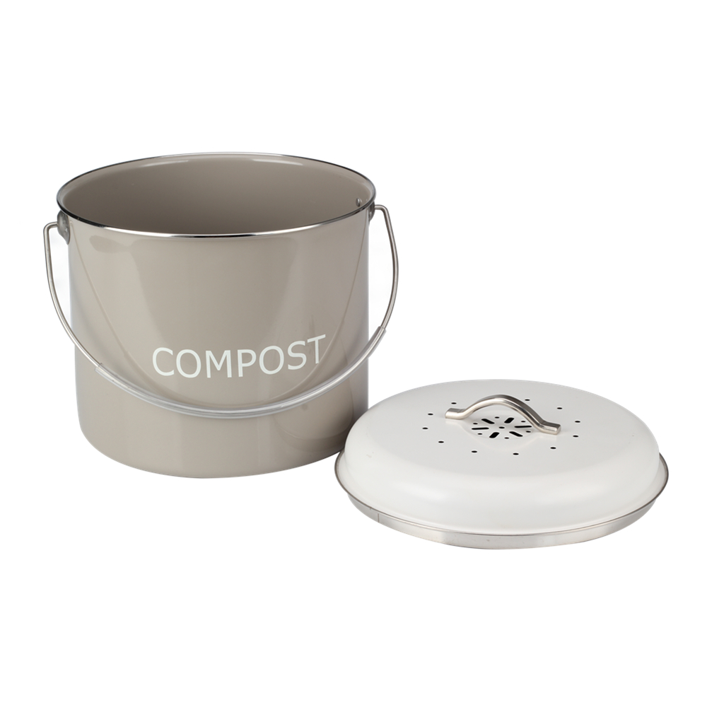Indoor Multi-Color 0.8 Gallon Stainless Steel Compost Pail — product information