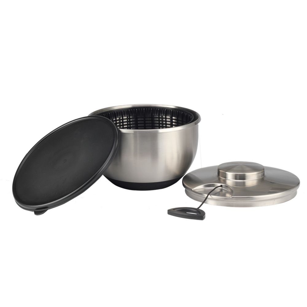 4.5qt Stainless Steel Salad Spinner, Quick And Easy Lettuce Spinner — product information