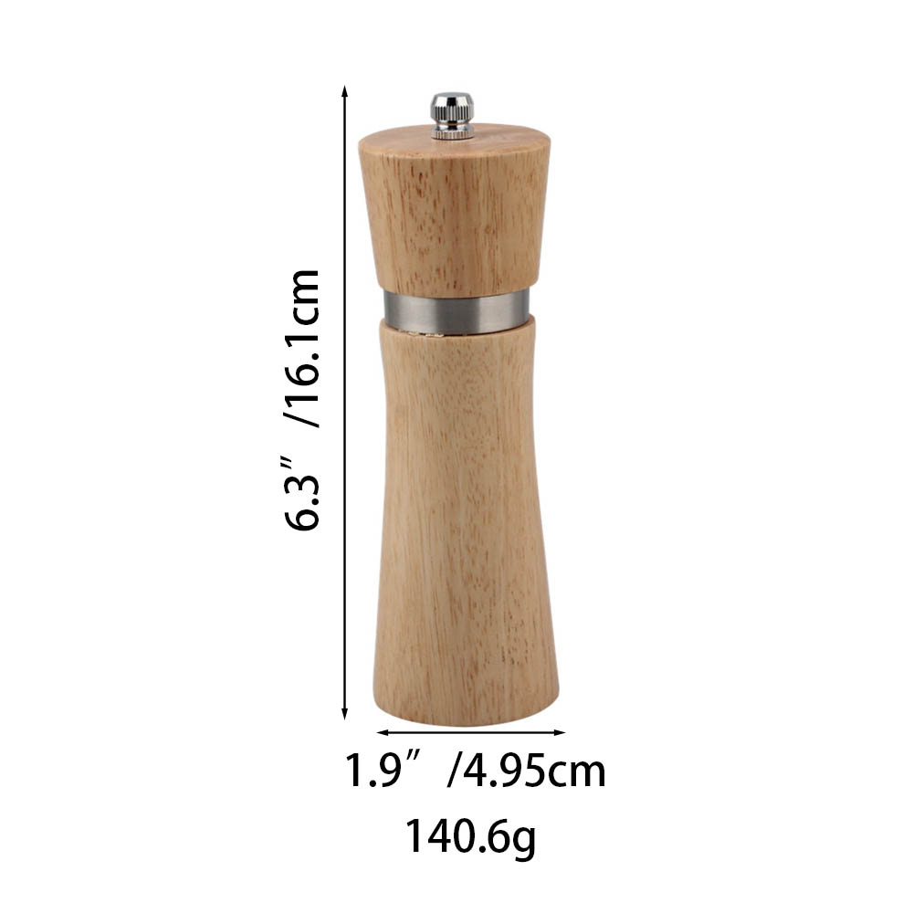 Wooden Salt And Pepper Grinder,6.3 Inch Manual Salt And Pepper Mill — product information