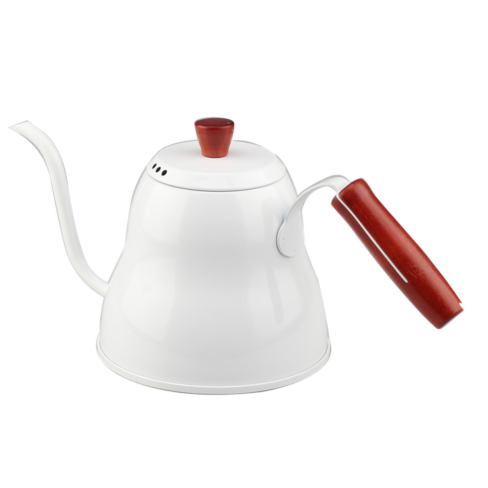 White Stovetop Tea Kettle 40 Oz 1200ml Gooseneck Kettle Teapot — 6