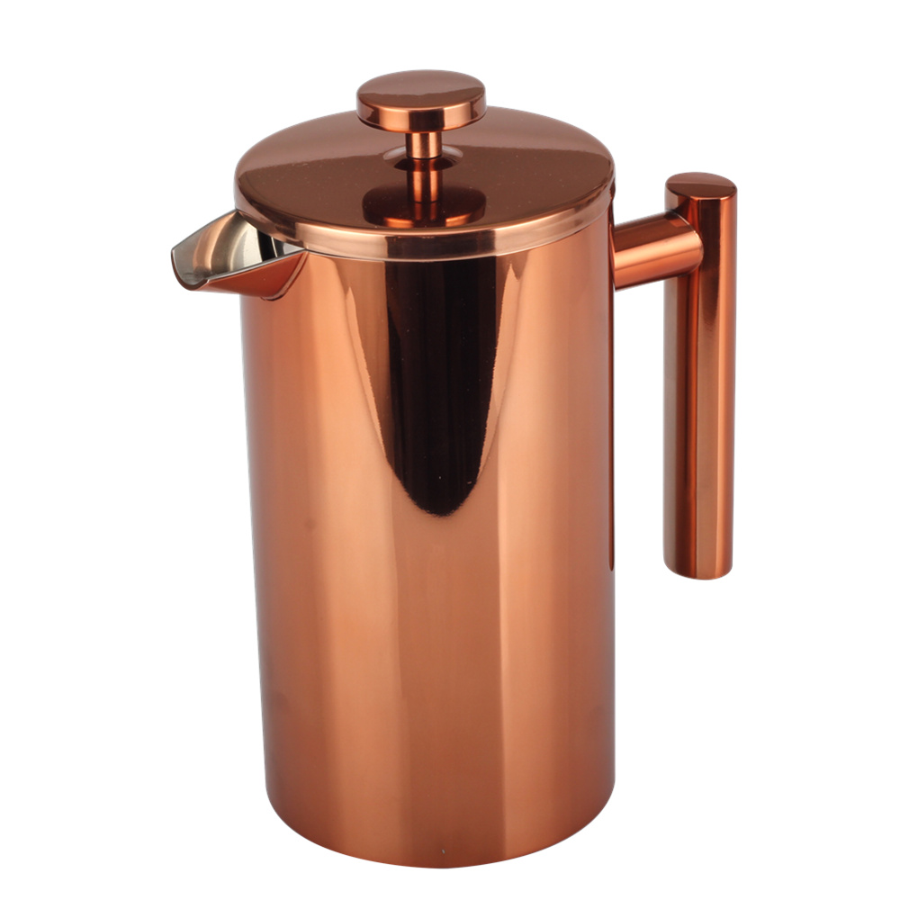 Copper Stainless Steel Double Wall Coffee Maker — product information