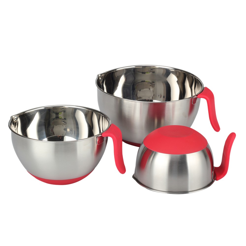 Stainless Steel Mixing Bowl Set With Long Handle — product information