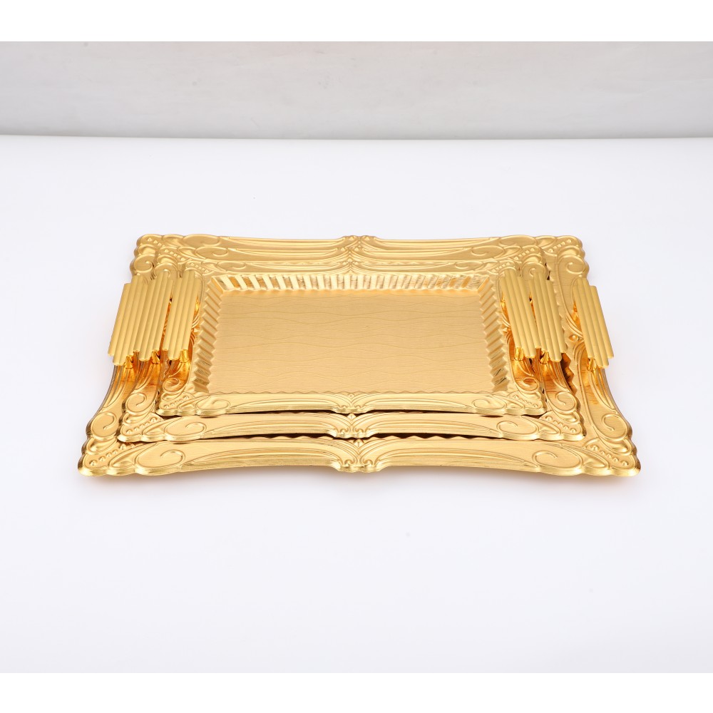 Serving Tray With Handles, Metal Iron Tray Coffee Table Tray — product information