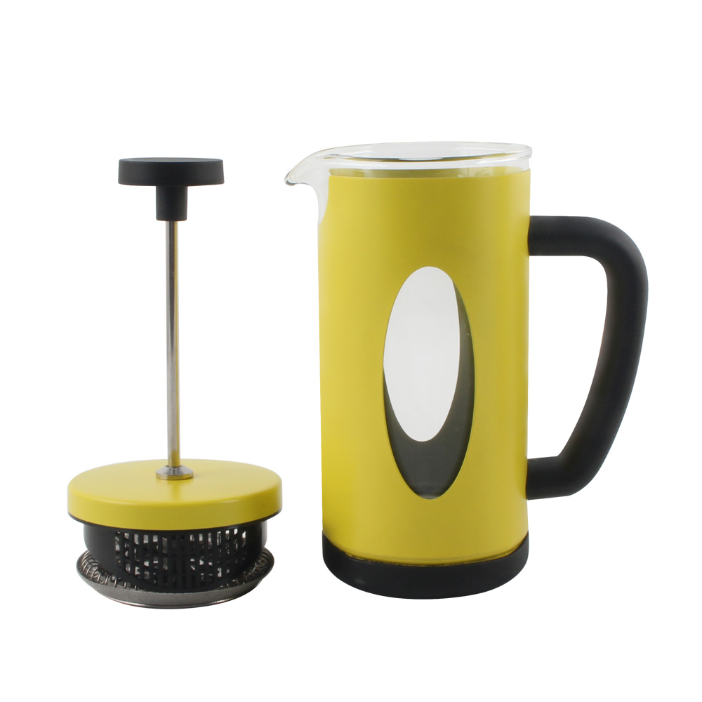 Heat Resistant Thickened Borosilicate Glass Stainless Steel Brewer, Coffee French Press — product information