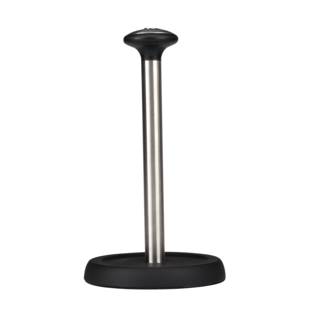 Paper Towel Holder Countertop - Stainless Steel (Silver & Black) — product information