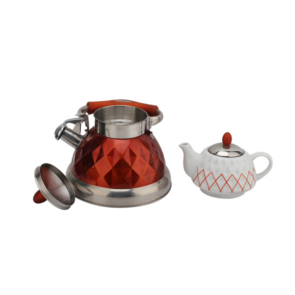 Impressive Whistling Kettle-Stainless Steel-Red — 3