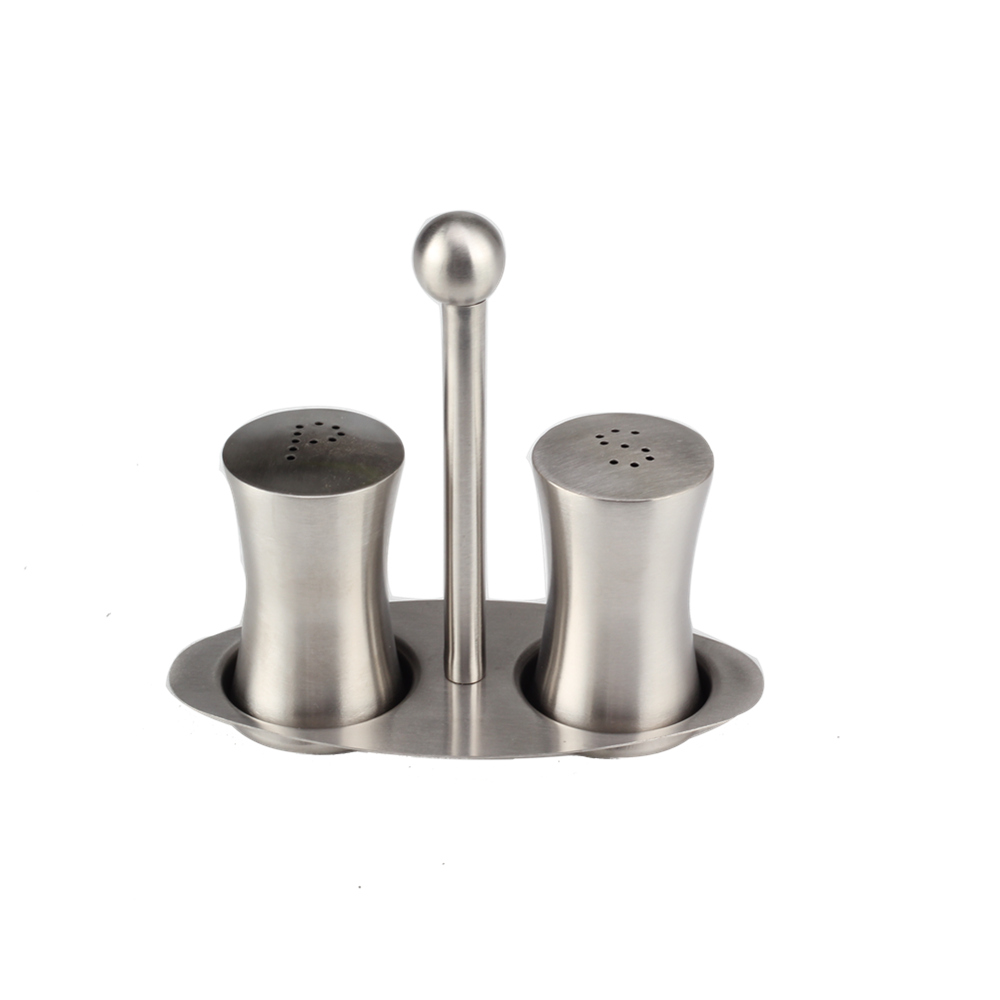 Kitchen Partner - Stainless Steel Salt & Pepper Shaker Set — 4