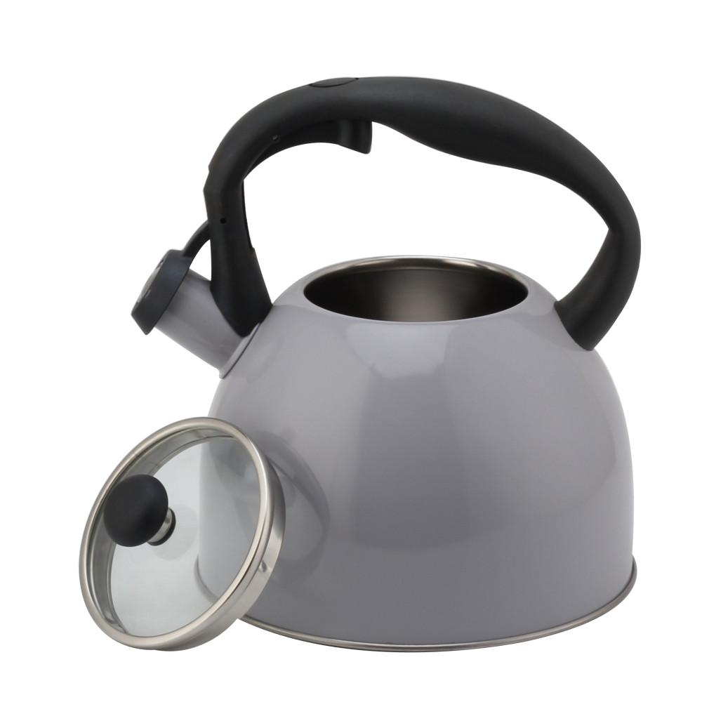 Fashionable S/S Whistling Kettle for Kitchen-Deep Gray — 6
