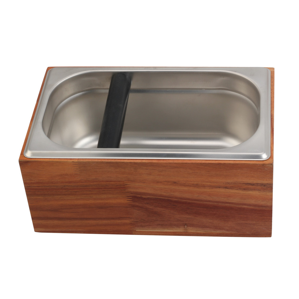 Coffee Knock Box With Silicone Bar for Knocking Filter Grinds — 3