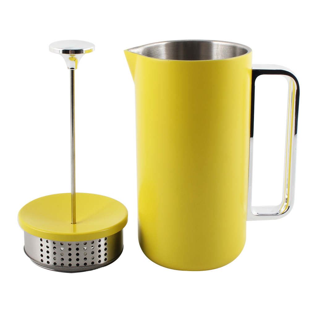 Double Wall Stainless Steel Coffee Maker, Modern French Press — product information