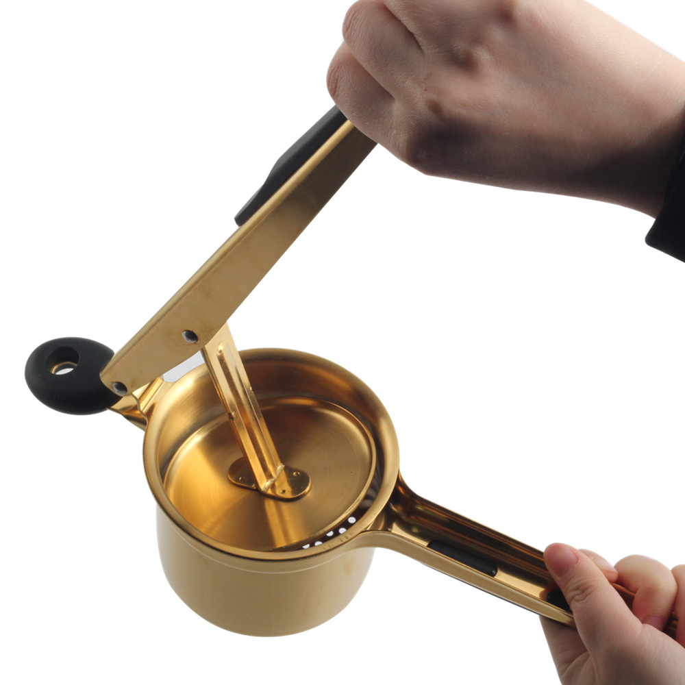 Potato Ricer Made Of Stainless Steel, Gold Color — 8