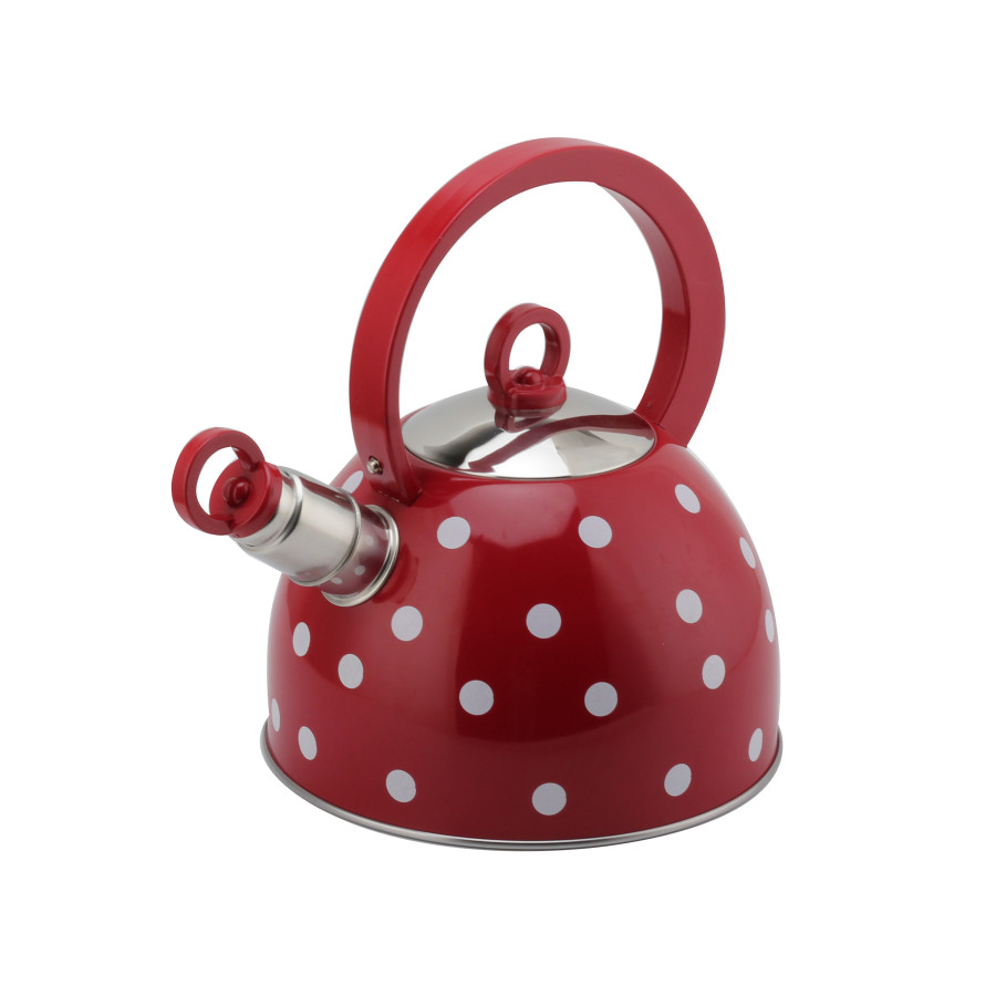 3L Whistling Kettle-Suitable for Induction And Gas-Stainless Steel Kettle for Tea-Red — product information
