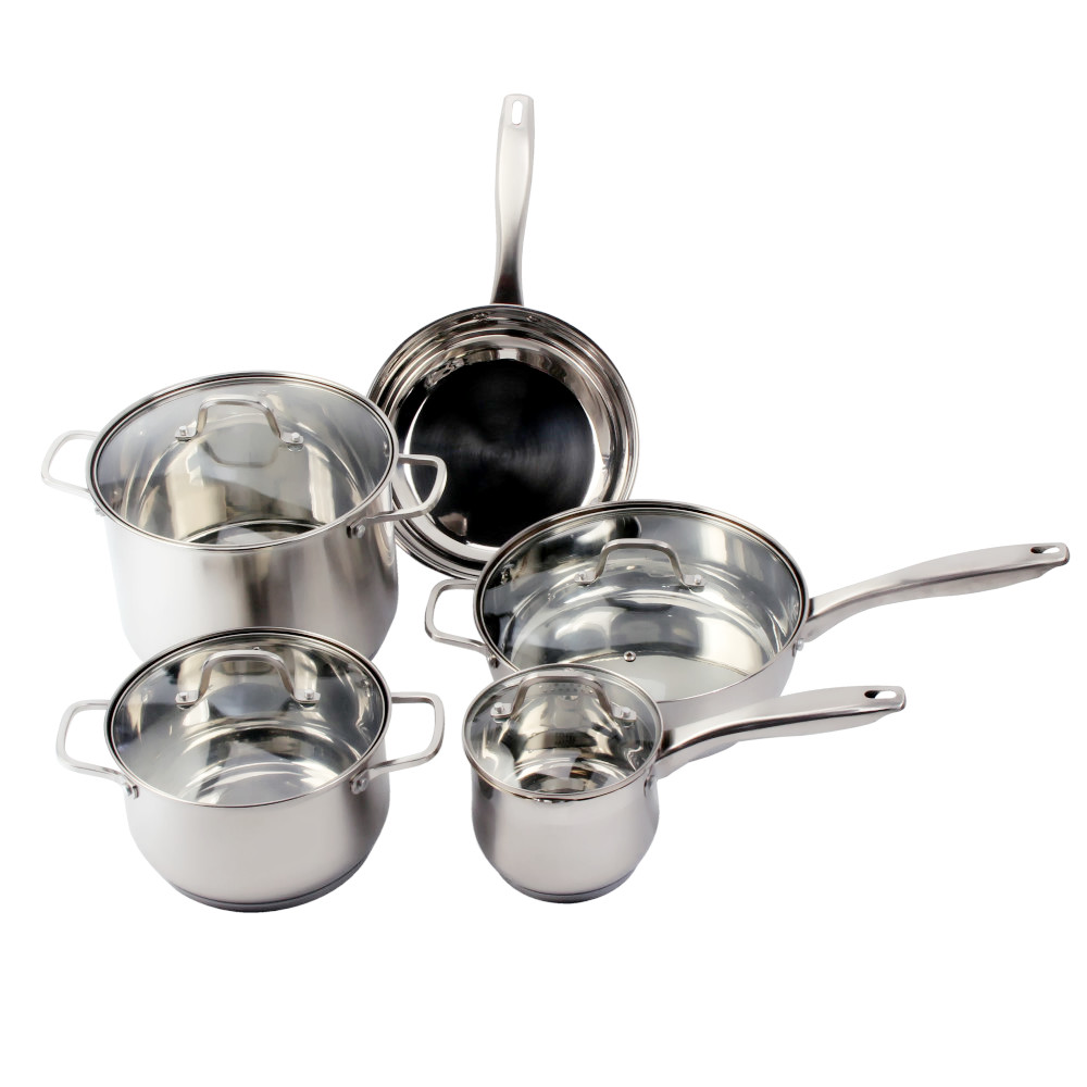 9pcs Stainless Steel Cookware Sets — product information