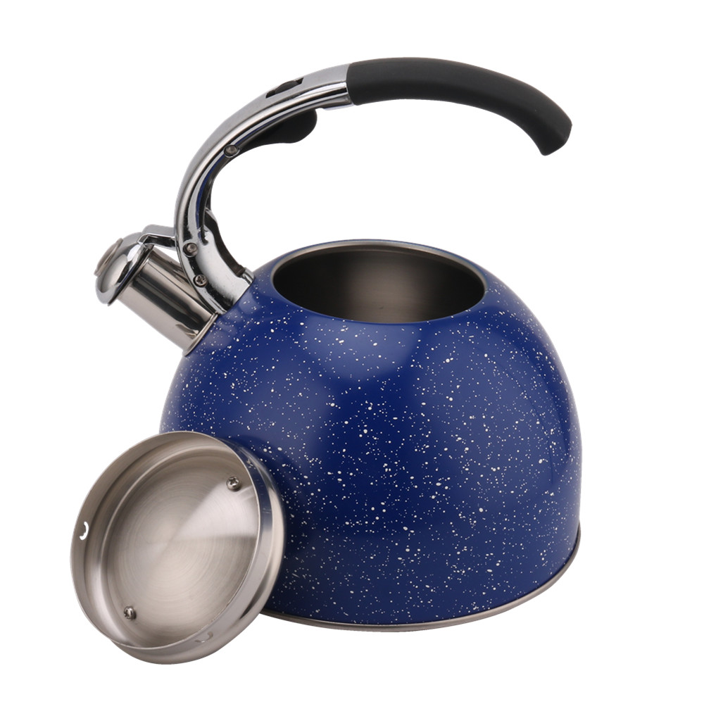 3 Litre Capacity Stainless Steel Whistling Tea Kettle-Blue — product information