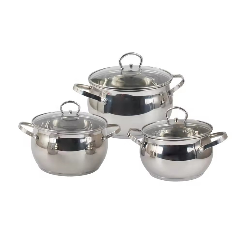 Stainless Steel Casserole With Glass Lid — 6