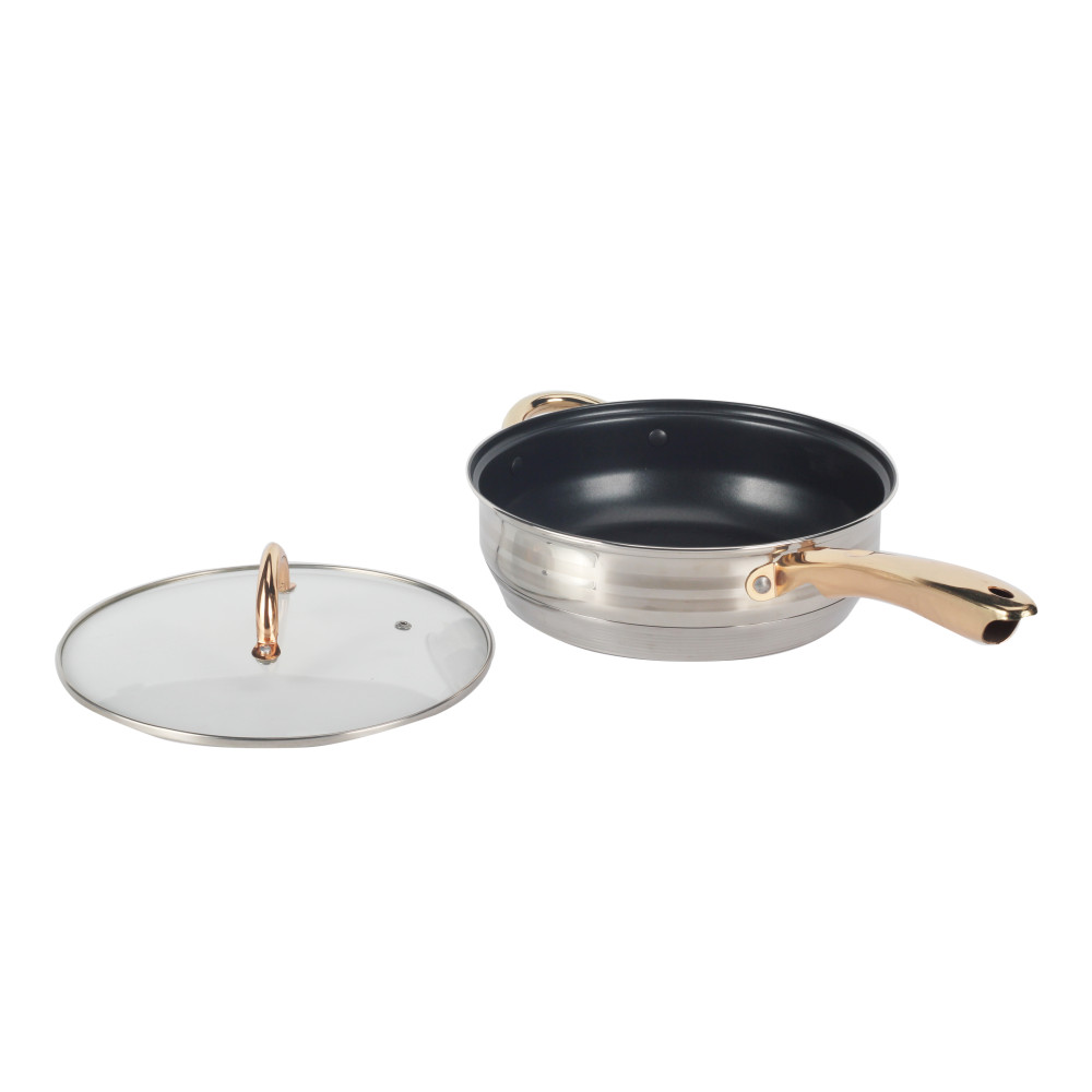 Stainless Steel Cookware With Golden Handle — 4