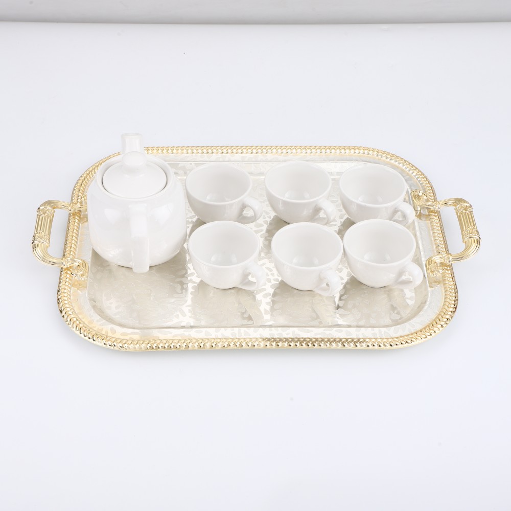 Coffee Tea Serving Rectangular Tray — product information