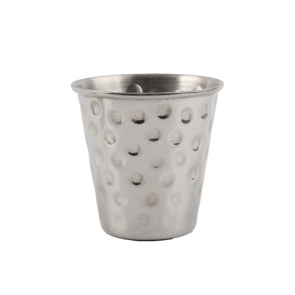 Stainless Steel Espresso Cups, Hammer Pattern Coffee Cups — 2
