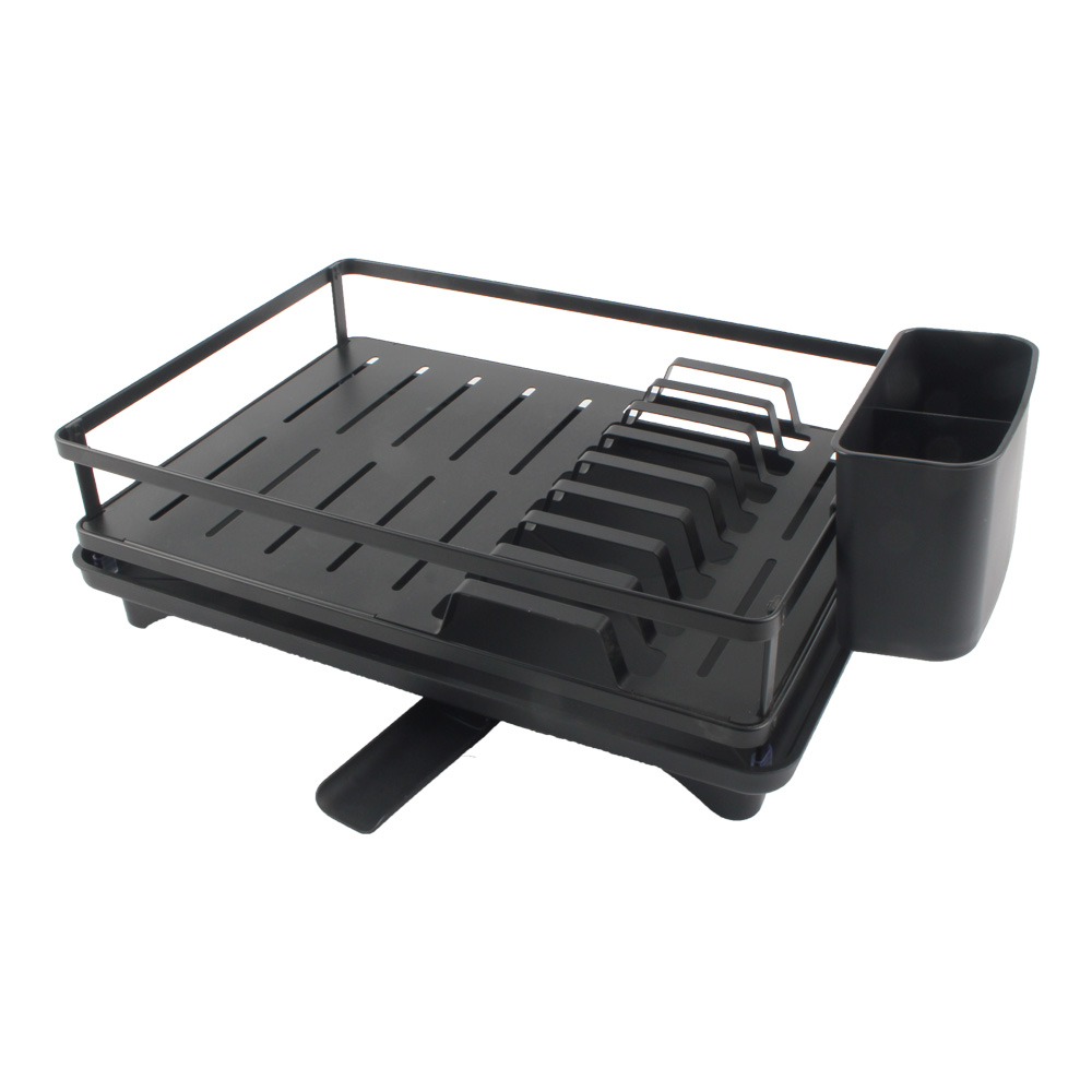 Dish Rack With Drainboard, Rustproof Dish Drainer With Utensil Holder for Sink
